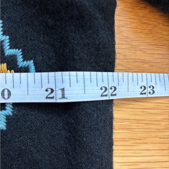 Paparazzi Boho Embroidered Floral Coat Cardigan Hooded Open Front Black Size L - Picture 10 of 12